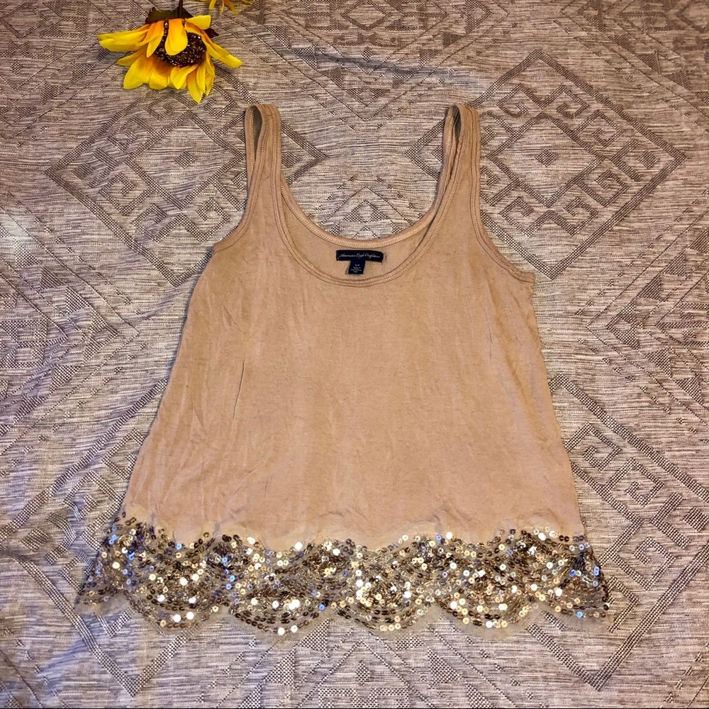 American Eagle Outfitters Sequin Tank Top
